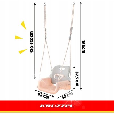 Kruzzel Huśtawka dla Dzieci 3w1 Ogrodowa Mocna do Domu i Ogrodu Rośnie z Dzieckiem Kruzzel Huśtawka dla Dzieci 3w1 Ogrodowa Mocna do Domu i Ogrodu Rośnie z Dzieckiem