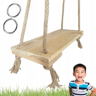 Inny producent HUŚTAWKA DREWNIANA OGRODOWA bujak deska loft boho 49x21 cm do domu ogrodu na taras balkon mocna nośność 150 kg naturalne drewno liny montażowe Inny producent HUŚTAWKA DREWNIANA OGRODOWA bujak deska loft boho 49x21 cm do domu ogrodu na taras balkon mocna nośność 150 kg naturalne drewno liny montażowe