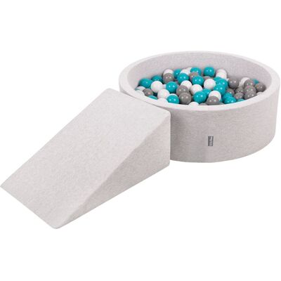 KIDDYMOON - FoamPlayArea - Szary-Biały-Turkusowy - Strefa zabawy KIDDYMOON - FoamPlayArea - Szary-Biały-Turkusowy - Strefa zabawy