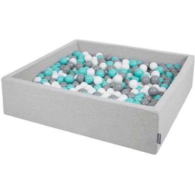 KIDDYMOON - Quadrada 120X30Cm - 200 bolas - Ball Pit KIDDYMOON - Quadrada 120X30Cm - 200 bolas - Ball Pit