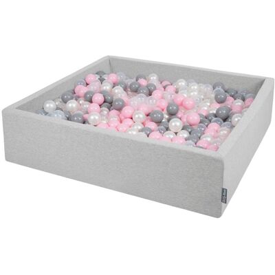 KIDDYMOON - 120X30cm/200 Kulki - Jasnoszary - ball pool KIDDYMOON - 120X30cm/200 Kulki - Jasnoszary - ball pool