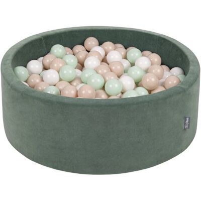 KIDDYMOON - Velvet Ball Pit 90x30 - Kulki 7 cm - Wielokolorowy - Ball Pit KIDDYMOON - Velvet Ball Pit 90x30 - Kulki 7 cm - Wielokolorowy - Ball Pit