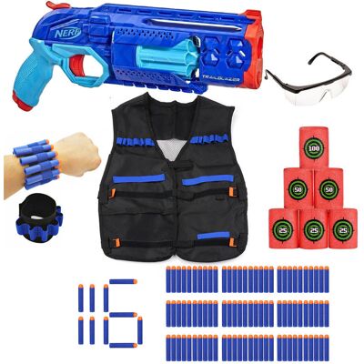 Nerf Elite 2.0 Trailblazer RD-8 Wild Edition F5030 + Kamizelka + 100 Strzałek + Cele + Opaska + Okulary Nerf Elite 2.0 Trailblazer RD-8 Wild Edition F5030 + Kamizelka + 100 Strzałek + Cele + Opaska + Okulary