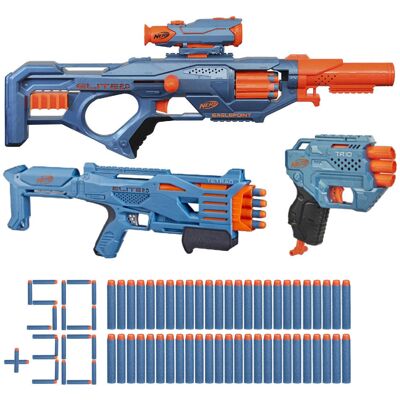 Nerf Elite 2.0 Ultimate Blaster Pack Zestaw 3 Wyrzutni + 80 strzałek F5402 Nerf Elite 2.0 Ultimate Blaster Pack Zestaw 3 Wyrzutni + 80 strzałek F5402