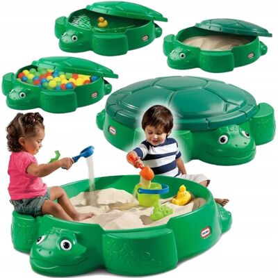 Little Tikes Piaskownica Basen Z Pokrywą Dla Dzieci Zamykana Przenośna Żółw Duża Xl 70Kg Little Tikes Piaskownica Basen Z Pokrywą Dla Dzieci Zamykana Przenośna Żółw Duża Xl 70Kg
