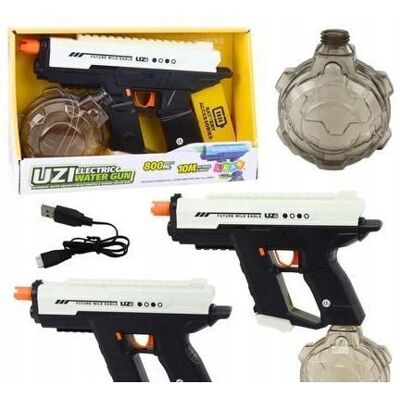 Lean Toys Pistolet Na Wodę Elektryczny 10m Czarnobiały 800ml Lean Toys Pistolet Na Wodę Elektryczny 10m Czarnobiały 800ml