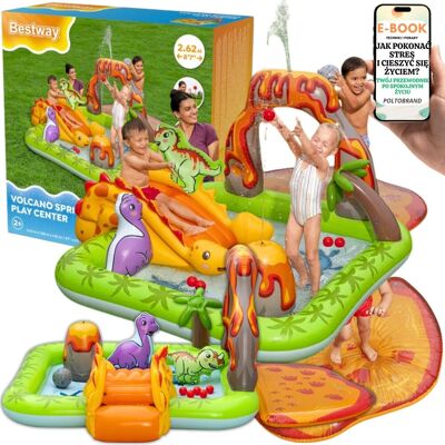 Plac Zabaw Wodny Bestway Volcano Springs Dinozaury Basen 262x188 cm + E-BOOK-1 Plac Zabaw Wodny Bestway Volcano Springs Dinozaury Basen 262x188 cm + E-BOOK-1