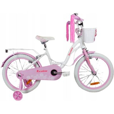Rower dziecięcy SIrox Rainbow White koło 18' Biały/Różowy Rower dziecięcy SIrox Rainbow White koło 18' Biały/Różowy