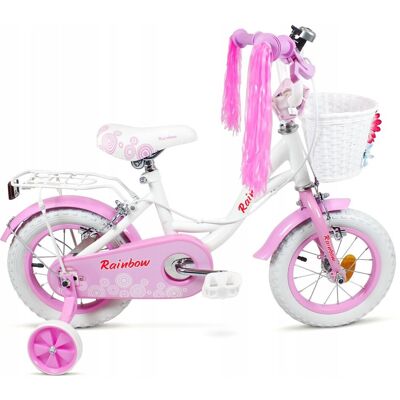 Rower dziecięcy SIrox Rainbow White/Pink koło 14' Biały/Rózowy Rower dziecięcy SIrox Rainbow White/Pink koło 14' Biały/Rózowy