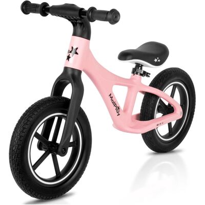 MalPlay Rowerek Biegowy Dziecięcy dla Dziecka 2+ Koła 12” PU Lekki 3,4kg Nylu Pink MalPlay Rowerek Biegowy Dziecięcy dla Dziecka 2+ Koła 12” PU Lekki 3,4kg Nylu Pink