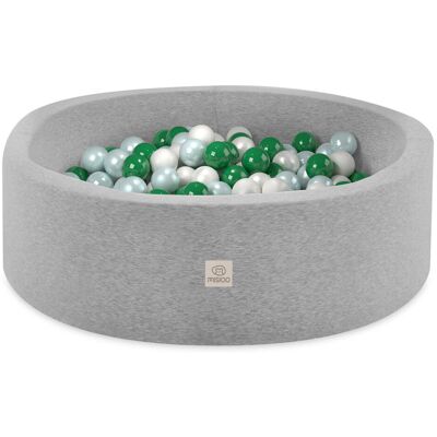 Suchy Basen z Kulkami 90x30 dla Dzieci Bawełna Smart Szary 200 piłek MISIOO Suchy Basen z Kulkami 90x30 dla Dzieci Bawełna Smart Szary 200 piłek MISIOO