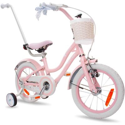 Sun Baby Rower dla dziewczynki 14 cali Silver Moon różowy Sun Baby Rower dla dziewczynki 14 cali Silver Moon różowy