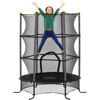 Trampolina dziecięca HOMCOM Ø163 cm, trampolina z siatką zabezpieczającą i osłoną krawędzi, trampolina ogrodowa dla dzieci w wieku 3-10 lat, udźwig .. Trampolina dziecięca HOMCOM Ø163 cm, trampolina z siatką zabezpieczającą i osłoną krawędzi, trampolina ogrodowa dla dzieci w wieku 3-10 lat, udźwig ..