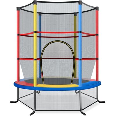 Costway 140cm Skoczki dla Dzieci z Siatką Bezpieczeństwa - Wewnątrz/Zewnątrz Costway 140cm Skoczki dla Dzieci z Siatką Bezpieczeństwa - Wewnątrz/Zewnątrz