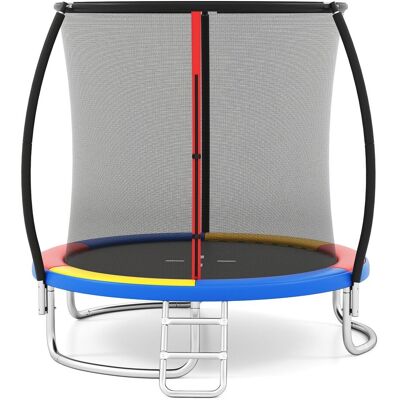 COSTWAY Trampolina Zewnętrzna Z Drabinką Trampolina Ogrodowa 244 Cm COSTWAY Trampolina Zewnętrzna Z Drabinką Trampolina Ogrodowa 244 Cm