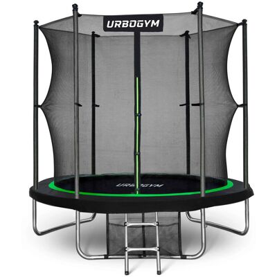 Urbogym, Trampolina ogrodowa z siatką wewnętrzną, 8 FT/252 cm, Jumper Urbogym, Trampolina ogrodowa z siatką wewnętrzną, 8 FT/252 cm, Jumper