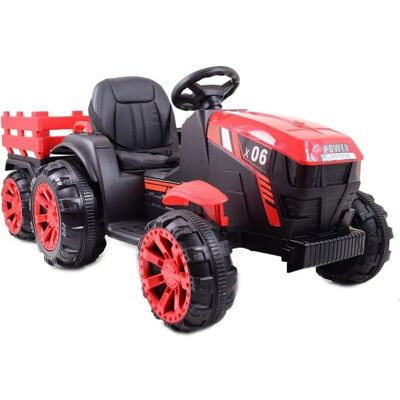 Super Wielki Traktor Na Akumulator Z Przyczepą 'Power 06' Czerwony, Miękkie Siedzenie/wh-777 Super Wielki Traktor Na Akumulator Z Przyczepą 'Power 06' Czerwony, Miękkie Siedzenie/wh-777