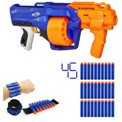 Zestaw Pistolet Nerf N-Strike Elite SurgeFire E0011 + 30 strzałek + opaska Zestaw Pistolet Nerf N-Strike Elite SurgeFire E0011 + 30 strzałek + opaska