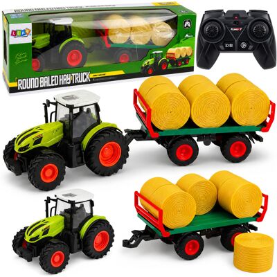 Lean Toys Dla Dzieci Zabawka Na Pilota Traktor Z Przyczepą Lean Toys Dla Dzieci Zabawka Na Pilota Traktor Z Przyczepą