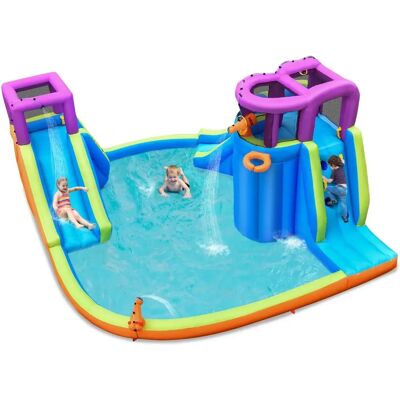 COSTWAY Dmuchany Plac Zabaw Dmuchany Zamek Park Wodny Z Armatkami COSTWAY Dmuchany Plac Zabaw Dmuchany Zamek Park Wodny Z Armatkami
