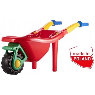 HEMAR Duża Taczka Dla Dzieci Do Piasku Ogrodowa, 4 Kolory HEMAR Duża Taczka Dla Dzieci Do Piasku Ogrodowa, 4 Kolory