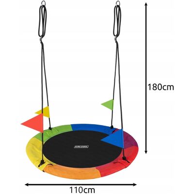 Kruzzel Huśtawka Bocianie Gniazdo dla Dzieci Ogrodowa 100cm 160kg XXL Duża Stelaż Kruzzel Huśtawka Bocianie Gniazdo dla Dzieci Ogrodowa 100cm 160kg XXL Duża Stelaż