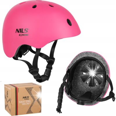 NILS EXTREME Kask Na Rolki Rower Hulajnogę Z Regulacją In-Mold Orzeszek Nils 48-52 Cm NILS EXTREME Kask Na Rolki Rower Hulajnogę Z Regulacją In-Mold Orzeszek Nils 48-52 Cm