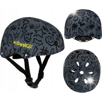 Kidwell Kask Ochronny Orix Plus Graffit M 52-56cm Hulajnogę Rower Kidwell Kask Ochronny Orix Plus Graffit M 52-56cm Hulajnogę Rower