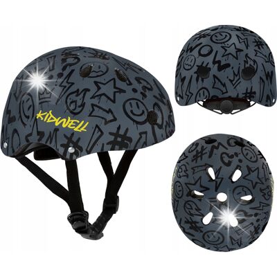 Kidwell kask ochronny ORIX PLUS GRAFFITI S 48-52cm deska rower hulajnoga Kidwell kask ochronny ORIX PLUS GRAFFITI S 48-52cm deska rower hulajnoga