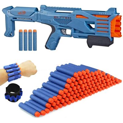 Nerf Elite 2.0 Tetrad Qs-4 F5026 + Opaska + 50 Strzałek Nerf Elite 2.0 Tetrad Qs-4 F5026 + Opaska + 50 Strzałek