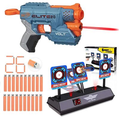 Nerf Elite 2.0 Volt Sd-1 E9952 + Elektroniczna Tarcza 3 Cele +20 Strzałek Accu Nerf Elite 2.0 Volt Sd-1 E9952 + Elektroniczna Tarcza 3 Cele +20 Strzałek Accu