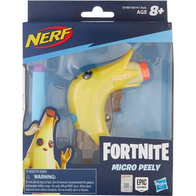 Nerf Microshots Fortnite Micro Peely, Miniaturowa Wyrzutnia Strzałek I 2 Oryginalne Strzałki Nerf Elite, Dla Dzieci, Młodzieży, Dorosłych Nerf Microshots Fortnite Micro Peely, Miniaturowa Wyrzutnia Strzałek I 2 Oryginalne Strzałki Nerf Elite, Dla Dzieci, Młodzieży, Dorosłych