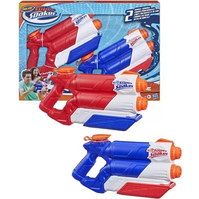 Nerf Super Soaker Twin Tide 2 Pistolety Na Wodę F2393 Nerf Super Soaker Twin Tide 2 Pistolety Na Wodę F2393