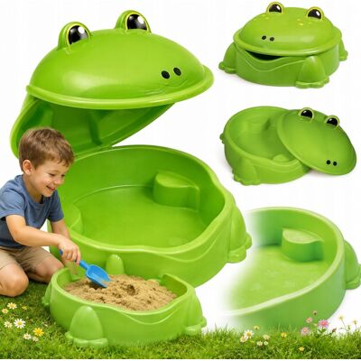 Paradiso Toys Piaskownica Dla Dzieci Xl Z Pokrywą Żaba 2w1 Ogrodowa Plastikowa Siedziska Paradiso Toys Piaskownica Dla Dzieci Xl Z Pokrywą Żaba 2w1 Ogrodowa Plastikowa Siedziska
