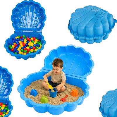 Paradiso Toys Piaskownica Dla Dzieci Zamykana Plastikowa Duża Muszla Basenik 2w1 Zabawa Paradiso Toys Piaskownica Dla Dzieci Zamykana Plastikowa Duża Muszla Basenik 2w1 Zabawa