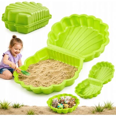 Paradiso Toys Piaskownica Z Pokrywą Ogrodowa Zamykana Duża Zestaw 2w1 Basen Muszelka Paradiso Toys Piaskownica Z Pokrywą Ogrodowa Zamykana Duża Zestaw 2w1 Basen Muszelka