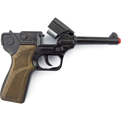 Gonher Pistolet Zabawkowy Metalowy 8 Naboi Czarny Wojskowy Policyjny Gonher Pistolet Zabawkowy Metalowy 8 Naboi Czarny Wojskowy Policyjny