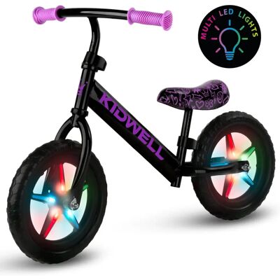 KIDWELL Rowerek Biegowy Rebel Led Neon Pink KIDWELL Rowerek Biegowy Rebel Led Neon Pink