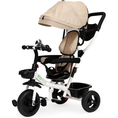 Ecotoys Rowerek Trójkołowy Spacerówka Wózek Obracany 360 Ecotoys Rowerek Trójkołowy Spacerówka Wózek Obracany 360