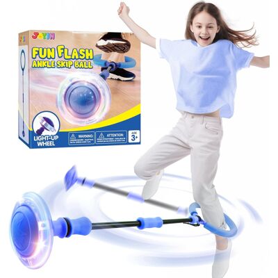 Joyin Skakanka Swing Wheel Z Kółkiem Świetlnym Dla Dzieci 6-10 Lat, Szafirowy Joyin Skakanka Swing Wheel Z Kółkiem Świetlnym Dla Dzieci 6-10 Lat, Szafirowy
