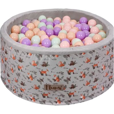 Flumi Suchy Basen 90x40 Cm Liski+ 200 Piłek Fiolet - Mięta - Brzoskwinia Flumi Suchy Basen 90x40 Cm Liski+ 200 Piłek Fiolet - Mięta - Brzoskwinia