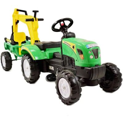 Super Traktor Na Pedały Z Przyczepą I Koparką/ Tr3007 Super Traktor Na Pedały Z Przyczepą I Koparką/ Tr3007
