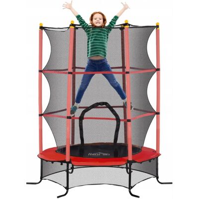Homcom Trampolina Dziecięca Z Siatką Do Domu I Ogrodu 163 Cm Homcom Trampolina Dziecięca Z Siatką Do Domu I Ogrodu 163 Cm