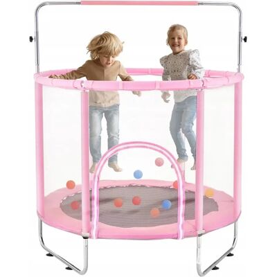 Vevor Trampolina Mała Domowa Dla Dzieci Do Domu I Ogrodu Z Siatką Różowa 147 Cm Vevor Trampolina Mała Domowa Dla Dzieci Do Domu I Ogrodu Z Siatką Różowa 147 Cm