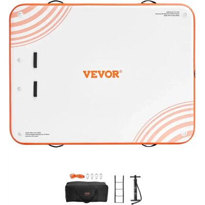 Vevor Wysokiej Gęstości PVC Pływająca Doka 8x6FT - Platforma Wodna Vevor Wysokiej Gęstości PVC Pływająca Doka 8x6FT - Platforma Wodna