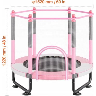 Vevor Trampolina Dziecięca 60 Z Siatką I Koszykówką Mocna I Bezpieczna Vevor Trampolina Dziecięca 60 Z Siatką I Koszykówką Mocna I Bezpieczna