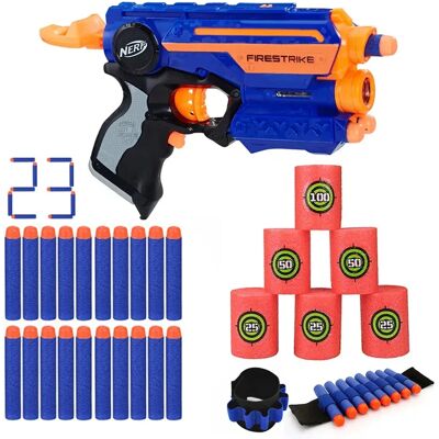 Zesatw Pistolet Nerf N-Strike Elite Firestrike + 20 Strzałek + Cele + Opaska Zesatw Pistolet Nerf N-Strike Elite Firestrike + 20 Strzałek + Cele + Opaska