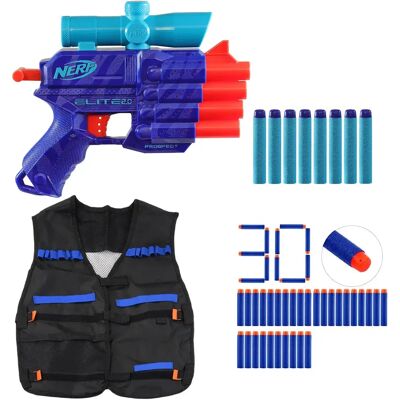 Zestaw Nerf Elite 2.0 Prospect Qs-4 Wild Edition F5404 + Kamizelka + 30 Strzałek Zestaw Nerf Elite 2.0 Prospect Qs-4 Wild Edition F5404 + Kamizelka + 30 Strzałek