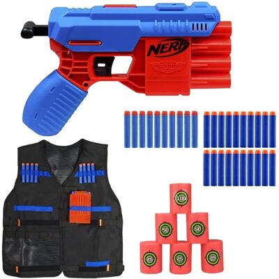 Zestaw Pistolet Nerf Alpha Strike Fang Qs-4 E6973 + Kamizelka + Cele + 20 Strzałek Zestaw Pistolet Nerf Alpha Strike Fang Qs-4 E6973 + Kamizelka + Cele + 20 Strzałek