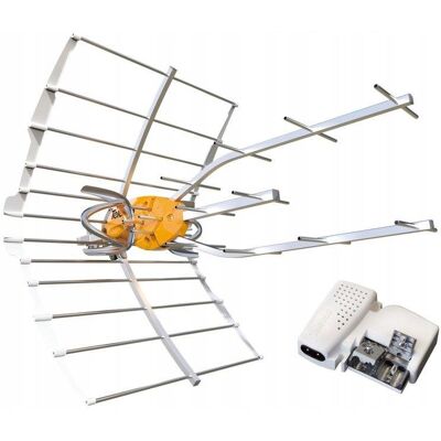 Antena Telewizji Cyfrowej DVB-T2 Televes Ellipse Rozdzielacz Dwa Telewizory Antena Telewizji Cyfrowej DVB-T2 Televes Ellipse Rozdzielacz Dwa Telewizory